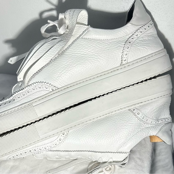 MENS P448 "Sohoer" calf leather low-top sneakers - Picture 5 of 16